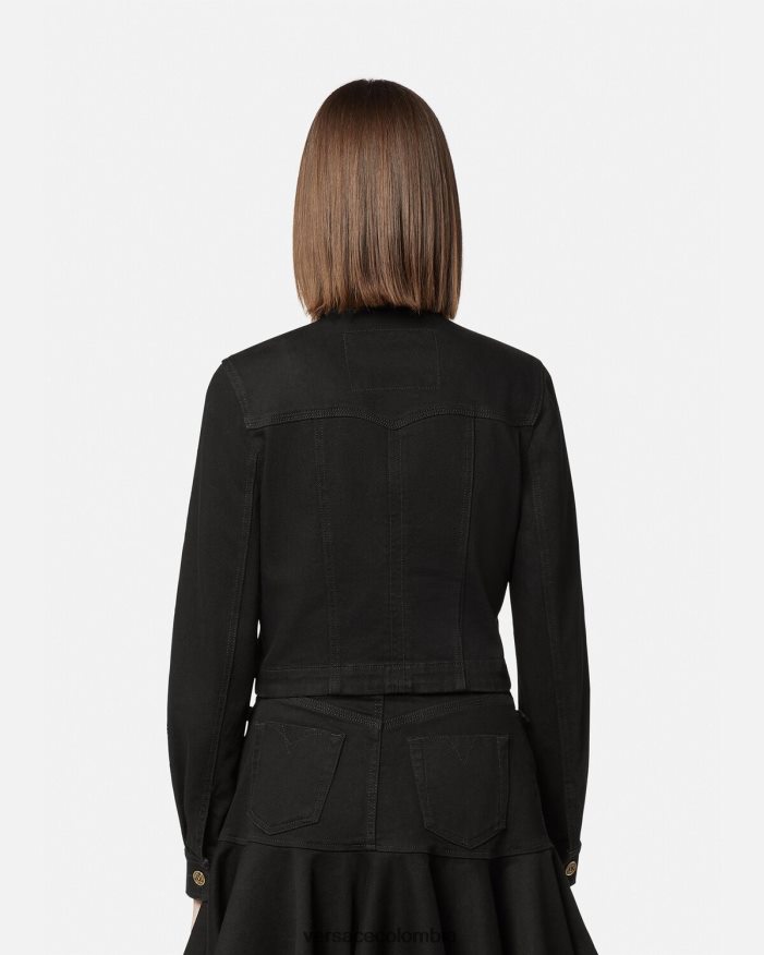 mujer costura barroca 1 chaqueta vaquera Versace negro 2RP40F2255 ropa