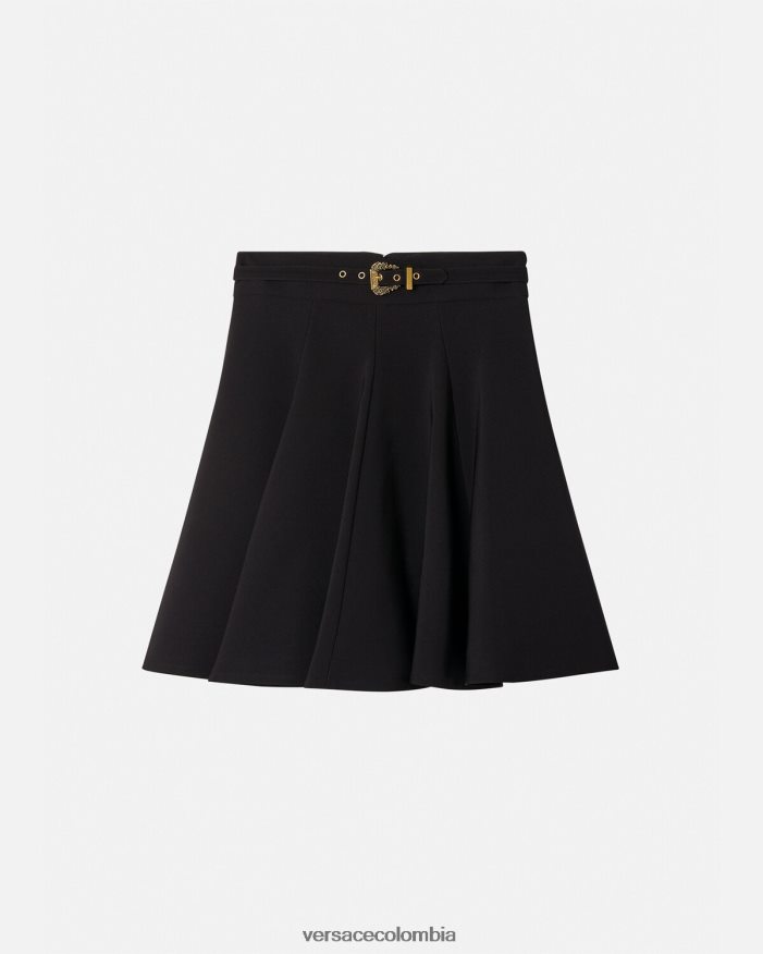mujer falda de alta costura barroca con hebilla Versace negro 2RP40F2252 ropa