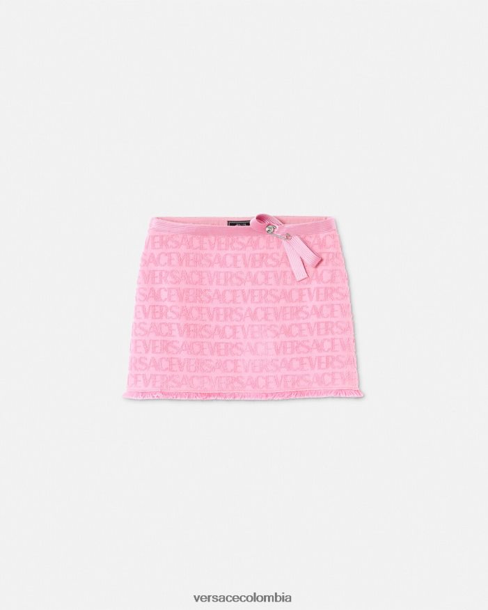 mujer minifalda con imperdible en toda la prenda Versace rosa 2RP40F159 ropa