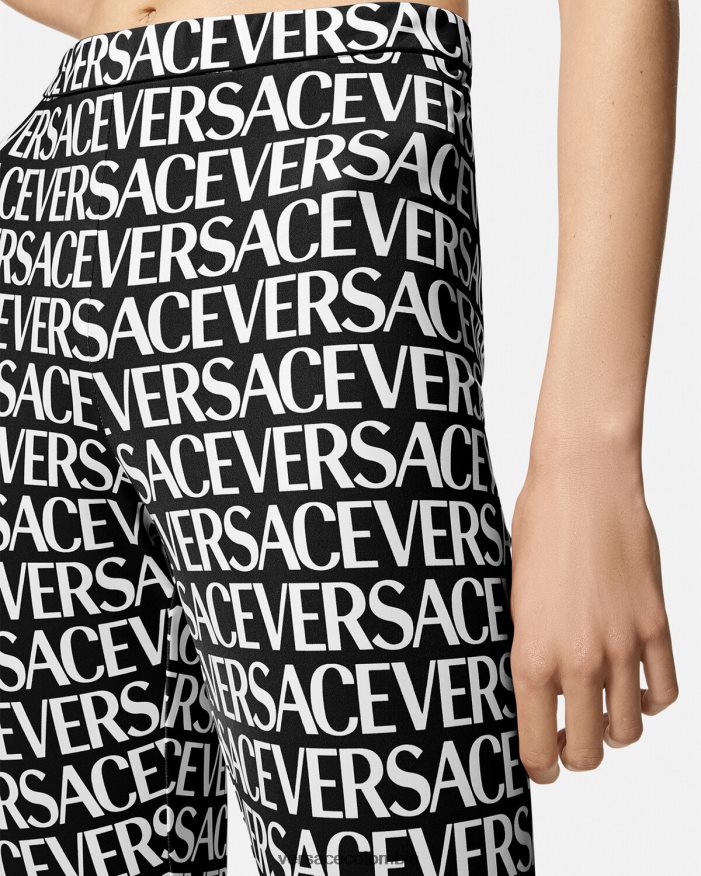 mujer leggings por toda la prenda Versace negro y estampado 2RP40F211 ropa