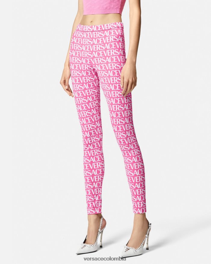 mujer leggings por toda la prenda Versace rosa y estampado 2RP40F212 ropa