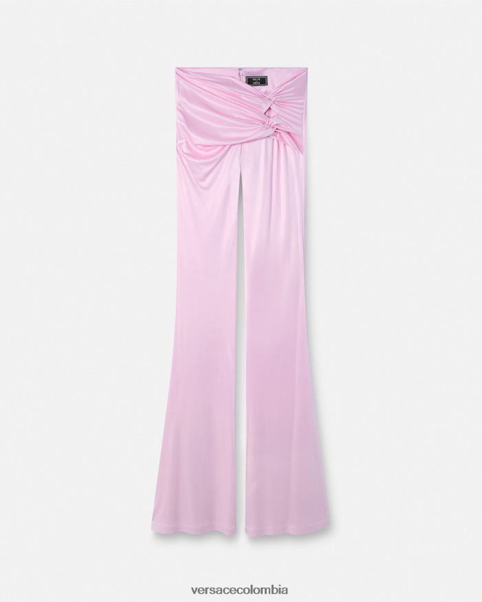mujer pantalones acampanados anudados Versace un color 2RP40F122 ropa
