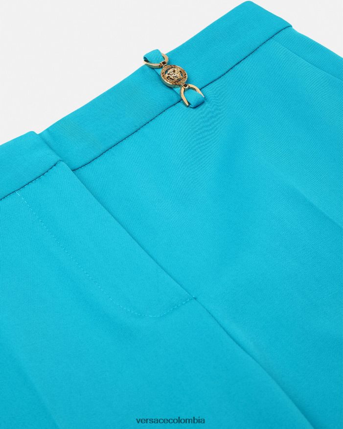 mujer pantalones acampanados de sastre Versace azul claro 2RP40F124 ropa