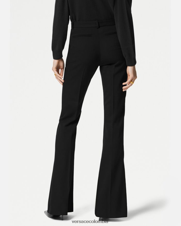 mujer pantalones acampanados de sastre Versace negro 2RP40F119 ropa