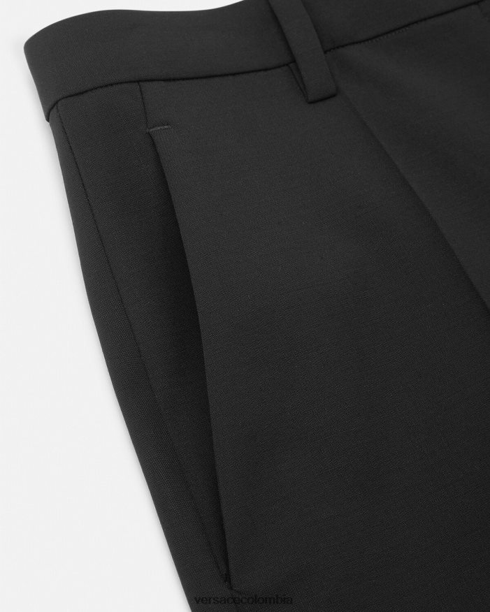 mujer pantalones anchos Versace negro 2RP40F202 ropa