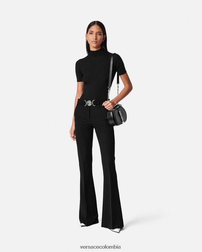 mujer pantalones con medusa '95 Versace negro 2RP40F118 ropa