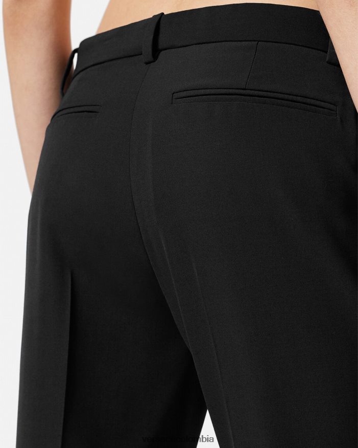 mujer pantalones formales acampanados Versace negro 2RP40F205 ropa
