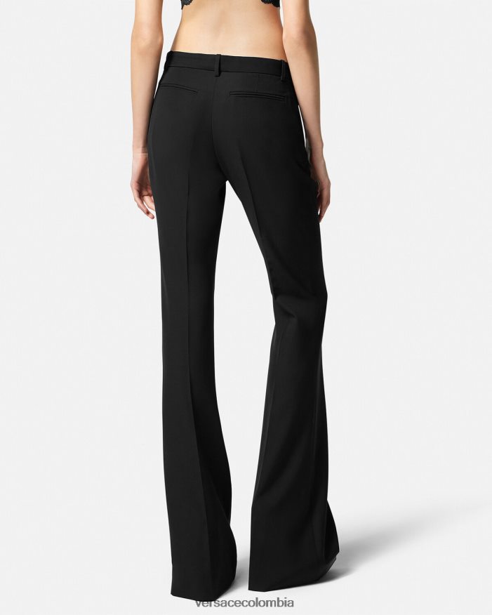 mujer pantalones formales acampanados Versace negro 2RP40F205 ropa