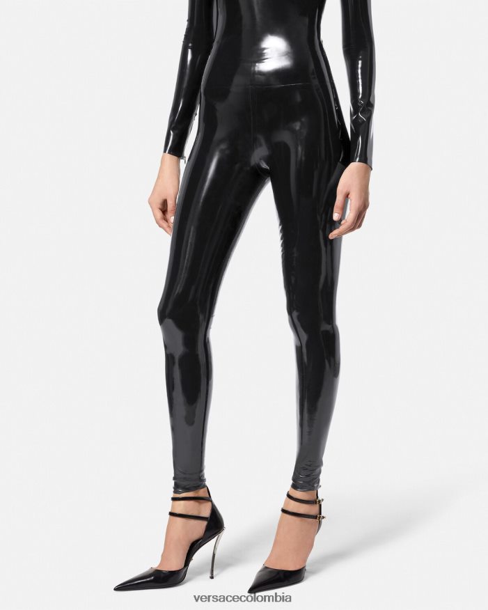 mujer polainas de látex Versace negro 2RP40F203 ropa