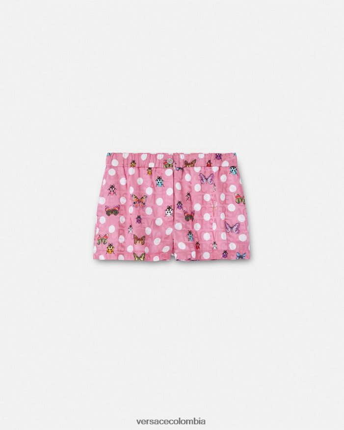 mujer shorts de mezcla de seda con mariposas Versace imprimir 2RP40F197 ropa