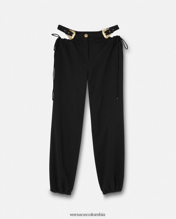 mujer pantalones de chándal con hebilla barroca Versace negro 2RP40F2244 ropa