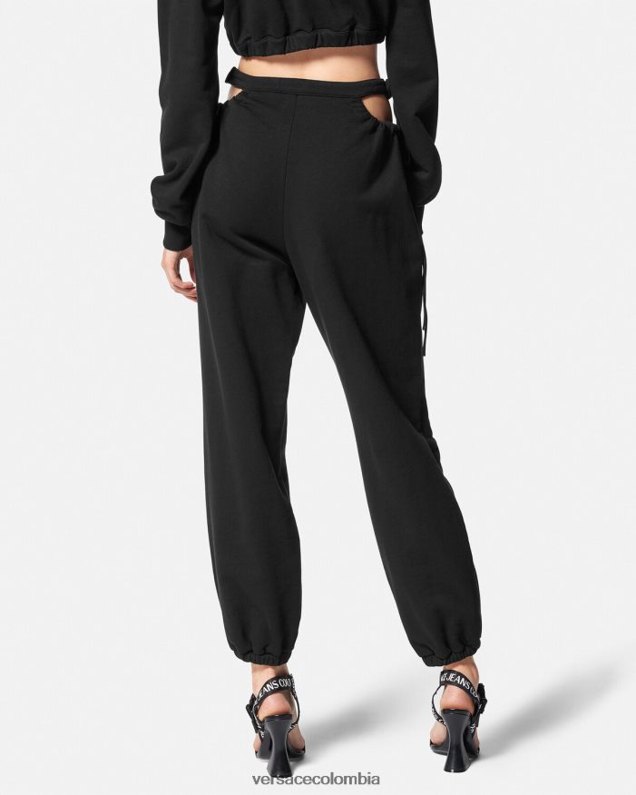 mujer pantalones de chándal con hebilla barroca Versace negro 2RP40F2244 ropa