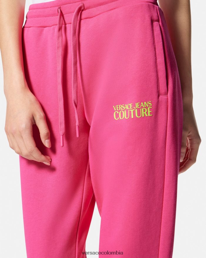 mujer pantalones deportivos con logo Versace fucsia 2RP40F2176 ropa
