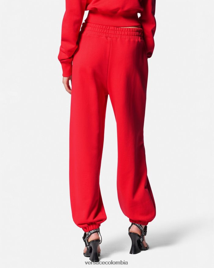 mujer pantalones deportivos con logo y rosas Versace naranja 2RP40F2177 ropa