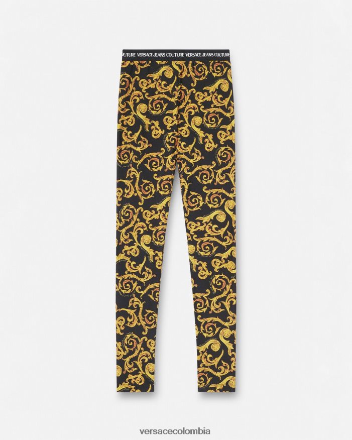 mujer bocetos de leggings de alta costura Versace oro negro 2RP40F2178 ropa