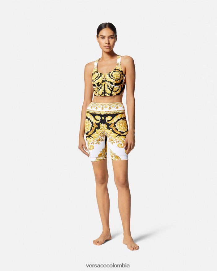 mujer pantalones cortos de ciclismo estilo barroco Versace imprimir 2RP40F230 ropa