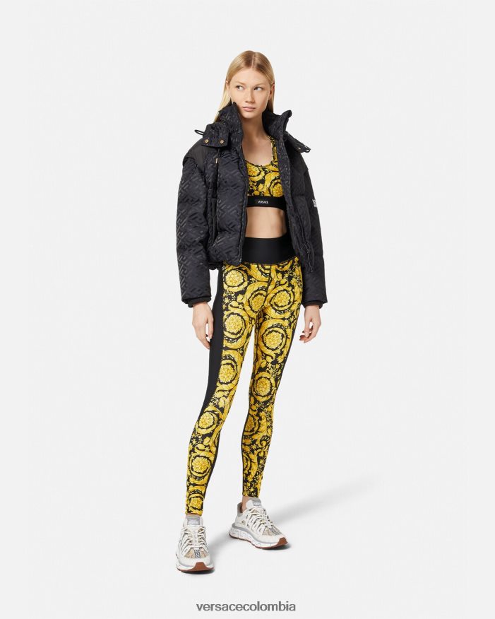 mujer sujetador deportivo barroco Versace negro 2RP40F240 ropa