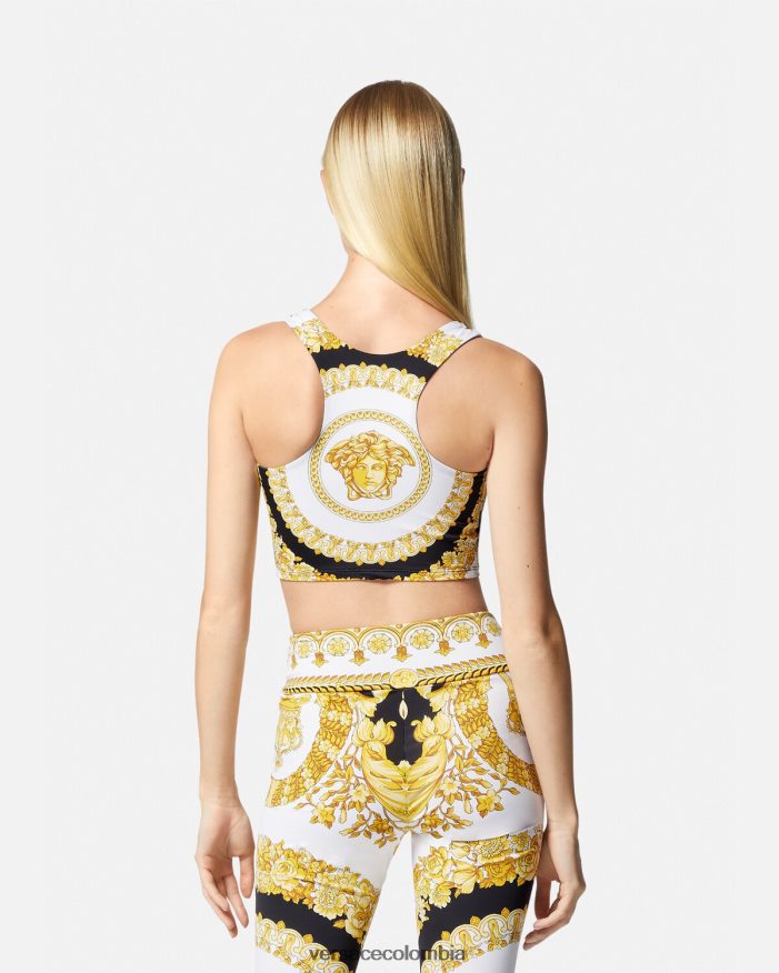 mujer sujetador deportivo barroco para gimnasio Versace imprimir 2RP40F229 ropa