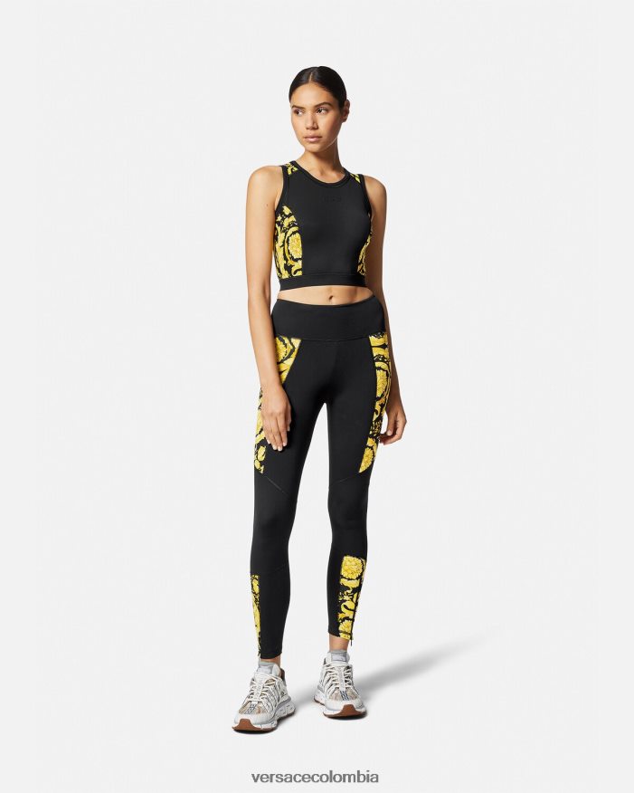 mujer sujetador deportivo barroco para gimnasio Versace negro 2RP40F232 ropa