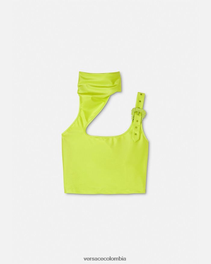 mujer top corto con hebilla barroca Versace cal 2RP40F2217 ropa