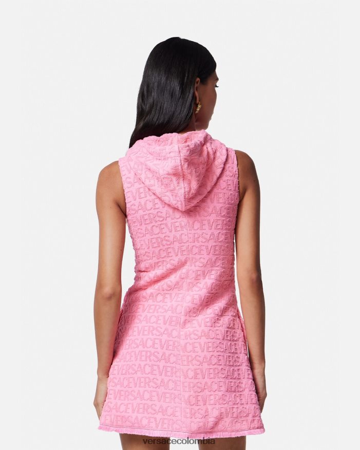 mujer vestido corto de toalla Versace rosa 2RP40F9 ropa