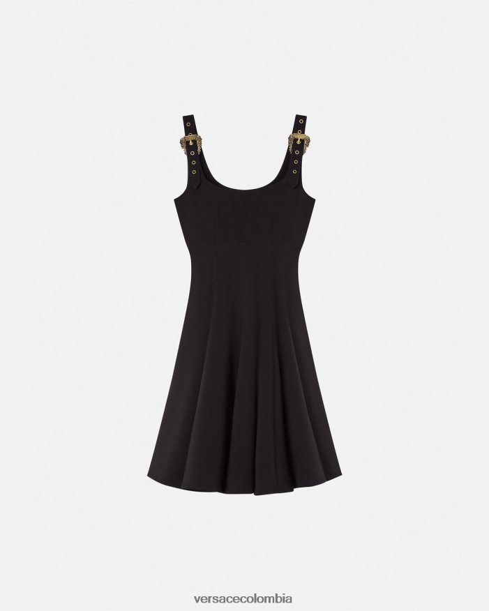 mujer vestido de alta costura barroca con 1 hebilla Versace negro 2RP40F2198 ropa