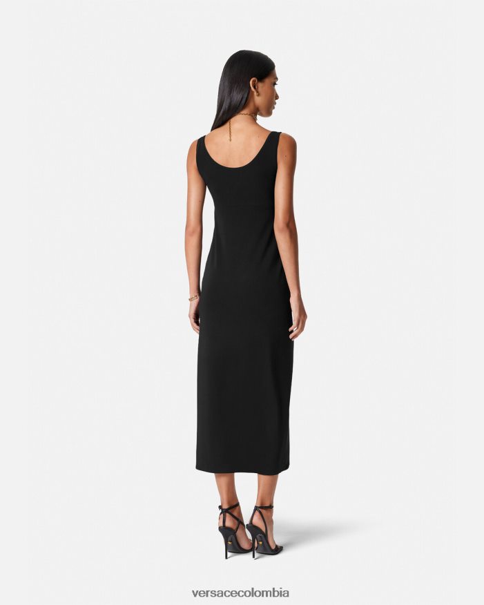 mujer vestido largo con medusa '95 Versace negro 2RP40F44 ropa