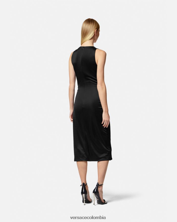 mujer vestido midi con medusa '95 Versace negro 2RP40F29 ropa
