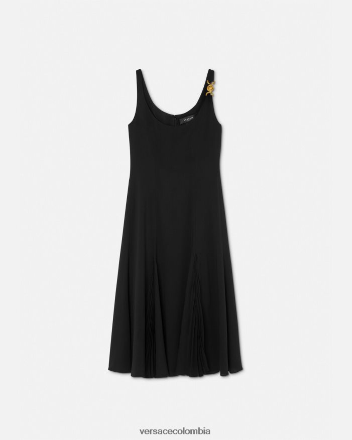 mujer vestido midi con medusa '95 Versace negro 2RP40F41 ropa