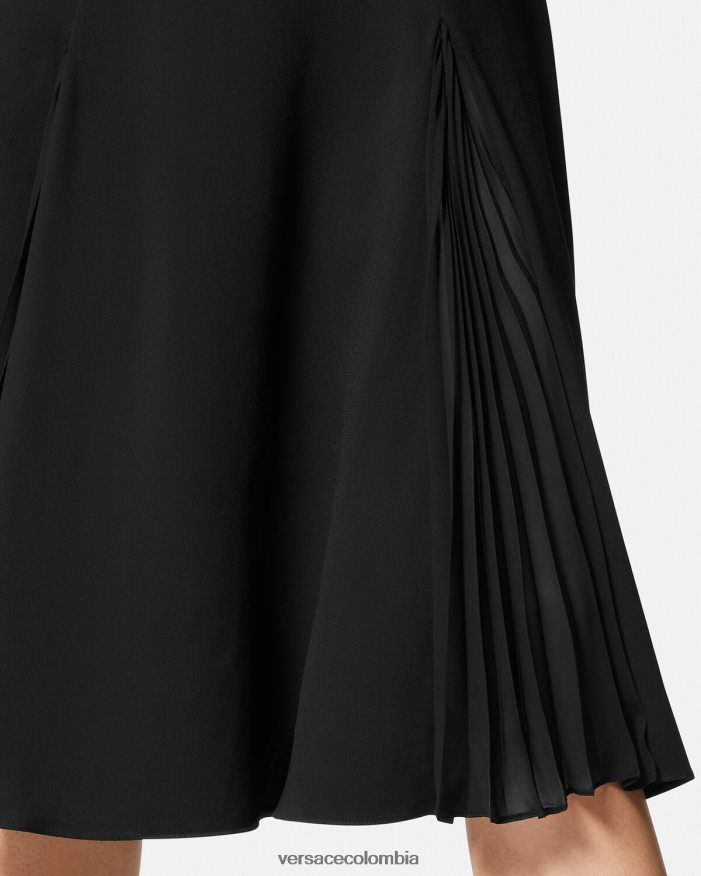 mujer vestido midi con medusa '95 Versace negro 2RP40F41 ropa