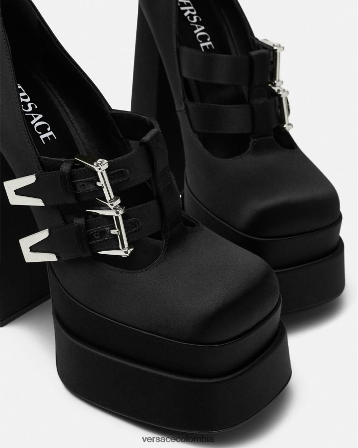 mujer bombas de plataforma aevitas Versace negro 2RP40F417 zapato