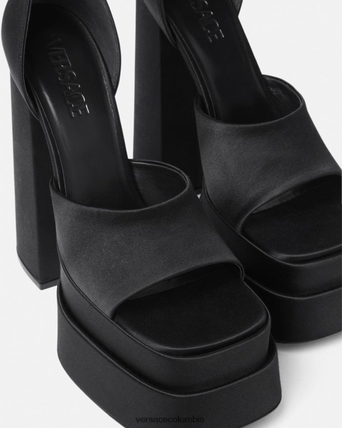 mujer sandalias con plataforma medusa aevitas Versace negro 2RP40F424 zapato