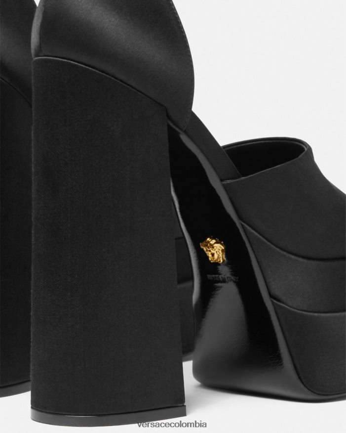 mujer sandalias con plataforma medusa aevitas Versace negro 2RP40F424 zapato