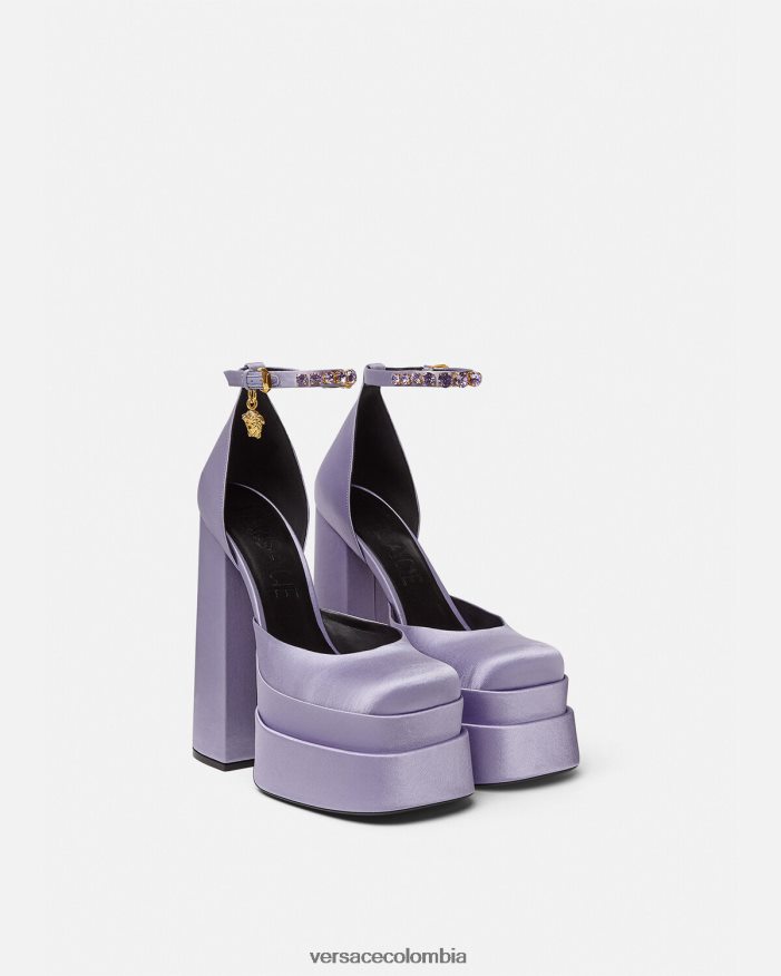 mujer zapatos de salón con plataforma medusa aevitas Versace lila 2RP40F422 zapato