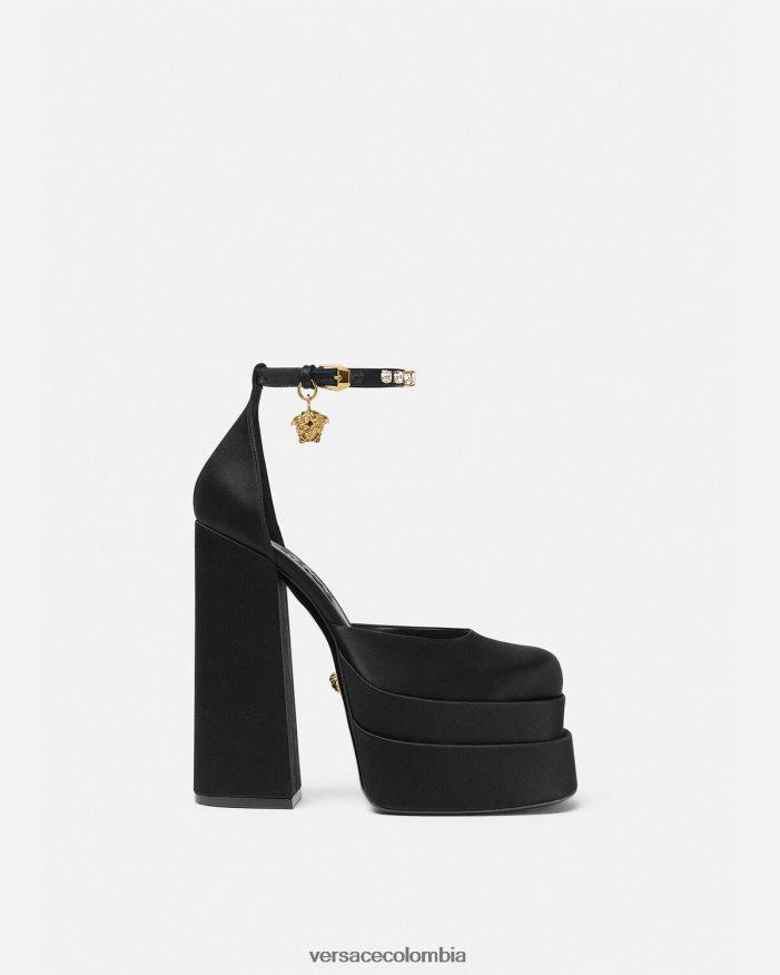 mujer zapatos de salón con plataforma medusa aevitas Versace negro 2RP40F409 zapato