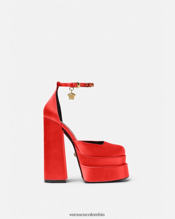 mujer zapatos de salón con plataforma medusa aevitas Versace rojo 2RP40F412 zapato
