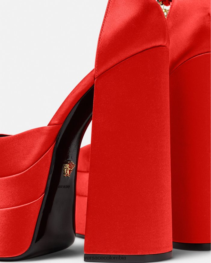 mujer zapatos de salón con plataforma medusa aevitas Versace rojo 2RP40F412 zapato