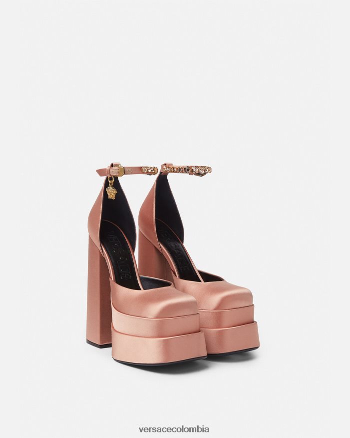 mujer zapatos de salón con plataforma medusa aevitas Versace rosa 2RP40F411 zapato