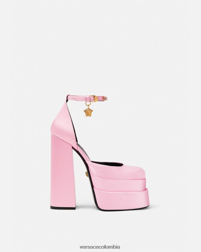 mujer zapatos de salón con plataforma medusa aevitas Versace rosa 2RP40F423 zapato