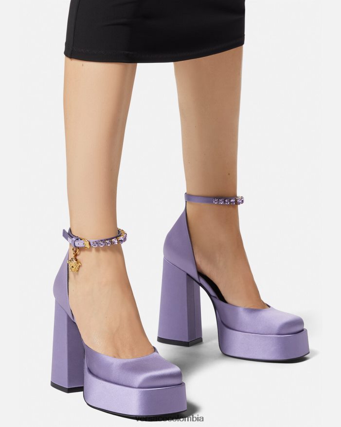mujer zapatos de tacón con plataforma única medusa aevitas Versace lila 2RP40F427 zapato