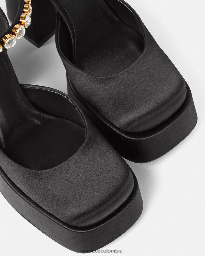 mujer zapatos de tacón con plataforma única medusa aevitas Versace negro 2RP40F415 zapato