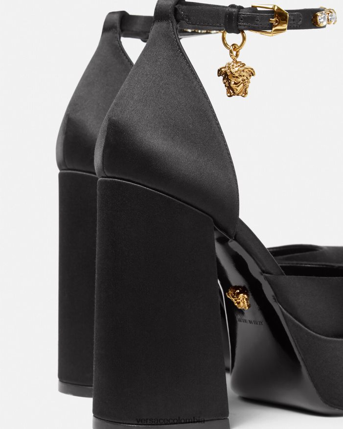 mujer zapatos de tacón con plataforma única medusa aevitas Versace negro 2RP40F415 zapato