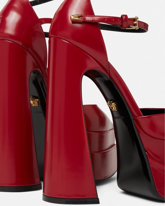 mujer zapatos de tacón con plataforma puntiaguda aevitas Versace borgoña 2RP40F408 zapato