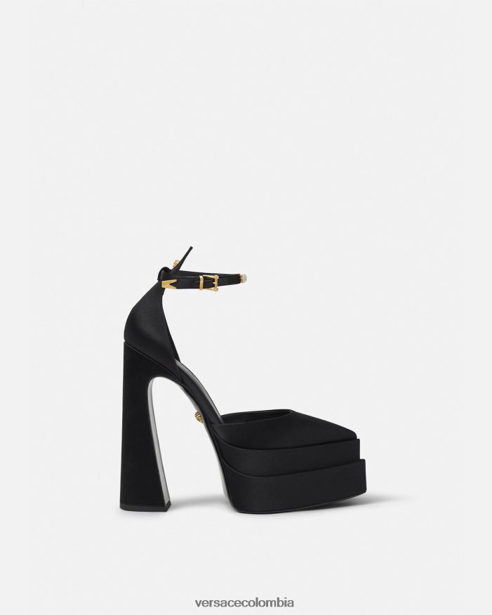 mujer zapatos de tacón con plataforma puntiaguda aevitas Versace negro 2RP40F421 zapato