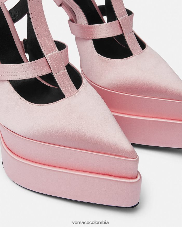 mujer zapatos de tacón con plataforma puntiaguda aevitas Versace rosa 2RP40F405 zapato