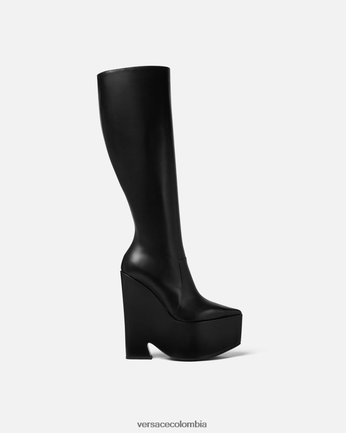 mujer botas altas tempest con plataforma Versace negro 2RP40F478 zapato