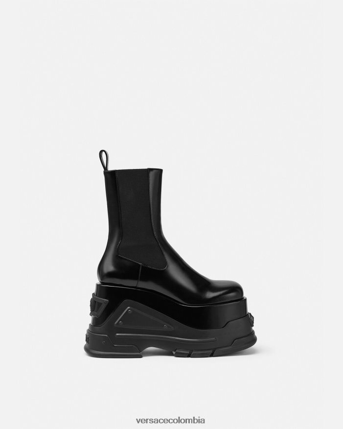 mujer botas con plataforma y medusa Versace negro 2RP40F474 zapato