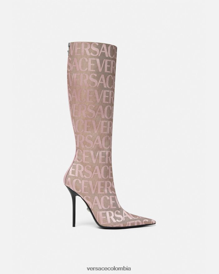 mujer botas hasta la rodilla por toda la prenda Versace rosa 2RP40F476 zapato