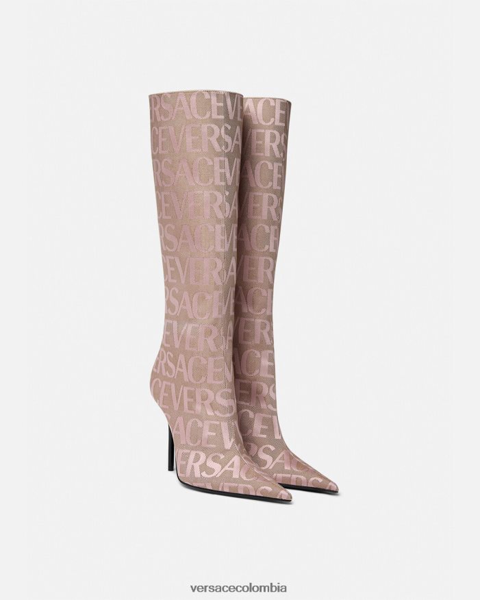 mujer botas hasta la rodilla por toda la prenda Versace rosa 2RP40F476 zapato