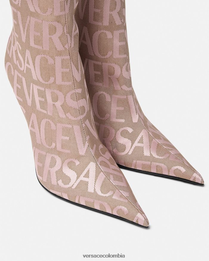 mujer botas hasta la rodilla por toda la prenda Versace rosa 2RP40F476 zapato